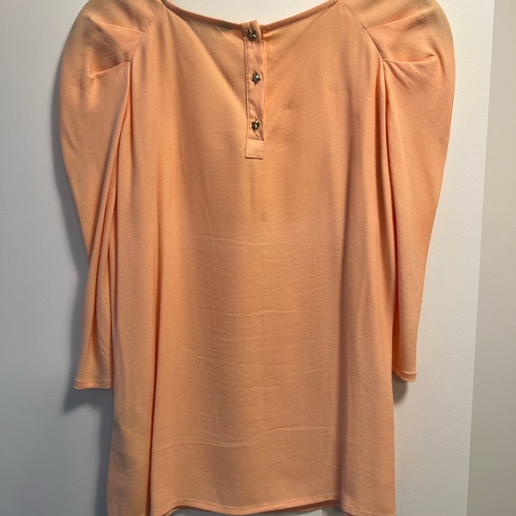 Zara puff 3/4 sleeve peach blouse Size Small - Picture 2 of 4